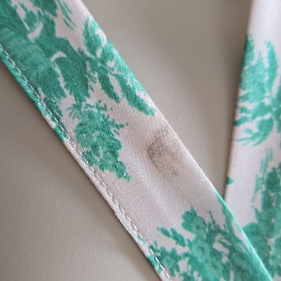 Asos Design Stretch Satin Top With Scarf Hem and Cross Halter Neck - Picture 8 of 8